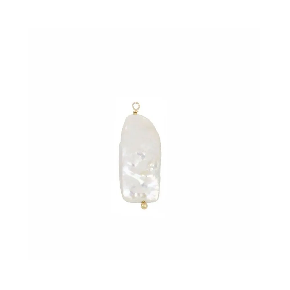 Charm Perla Rectángulo Oro