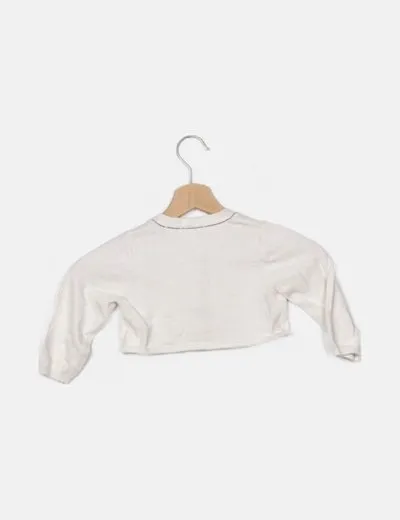 Chloé Chaqueta blanca punto detalle lazo