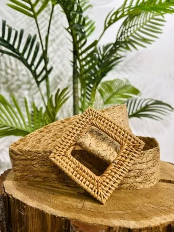 Cinturón Rafia BEVELLIER Camel