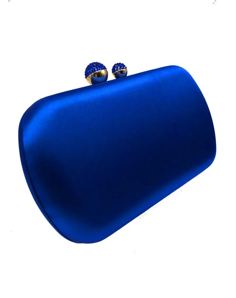 CLUTCH DE FIESTA AZULON CON PRECIOSO CIERRE DECORADO CRISTAL