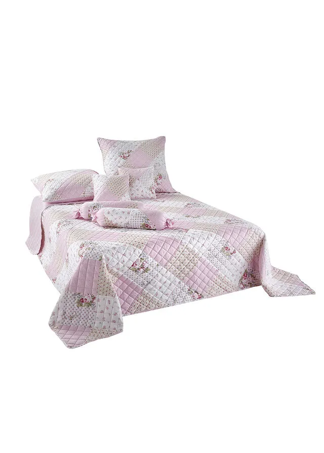 Colcha con rosas Rosa
