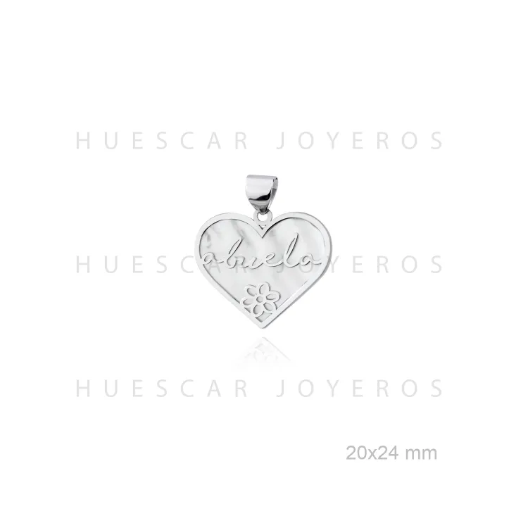 Colgante para  abuela + cadena Plata de Ley y nácar