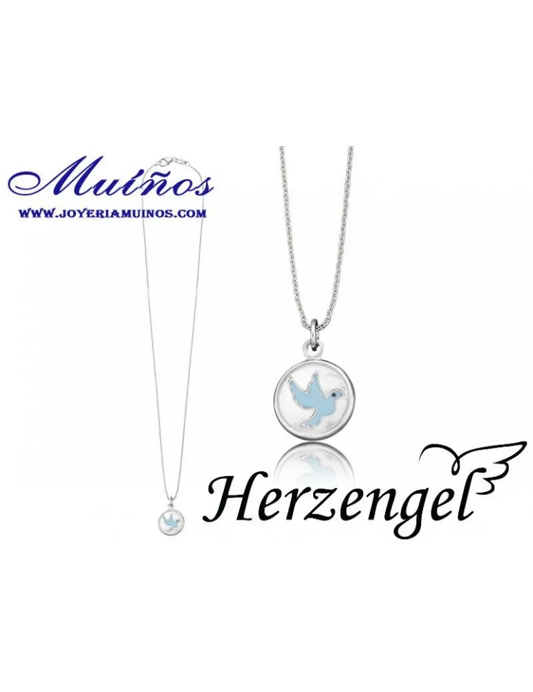 Colgante plata niña Herzengel paloma paz