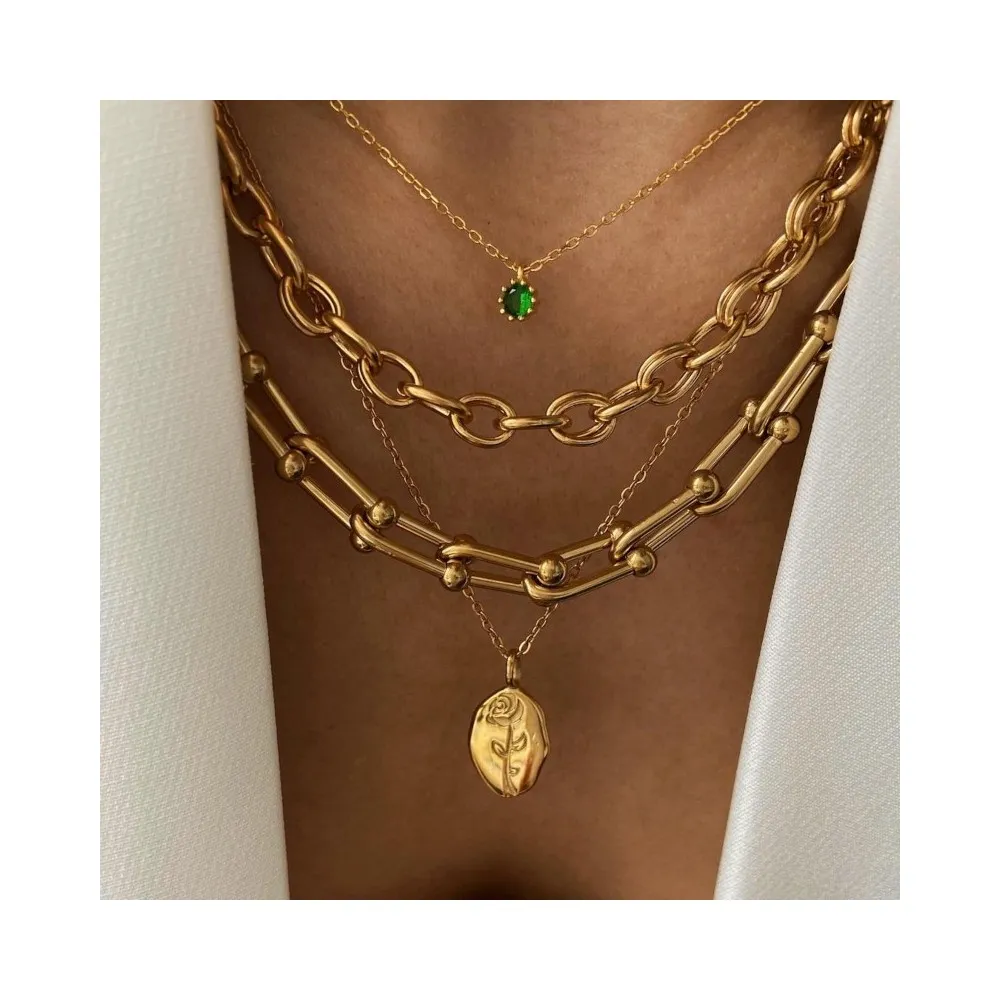 Collar Erin Verde Oro