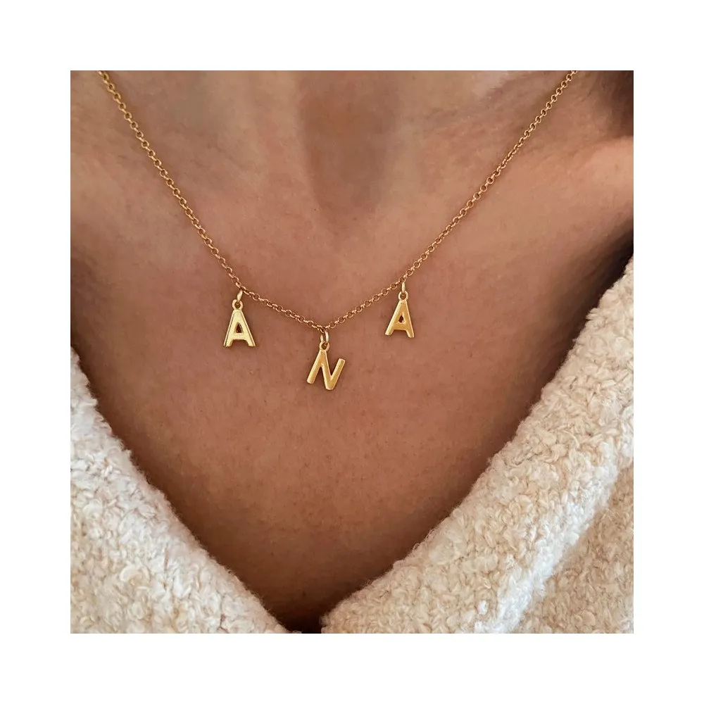 Collar Nombre Smooth Oro