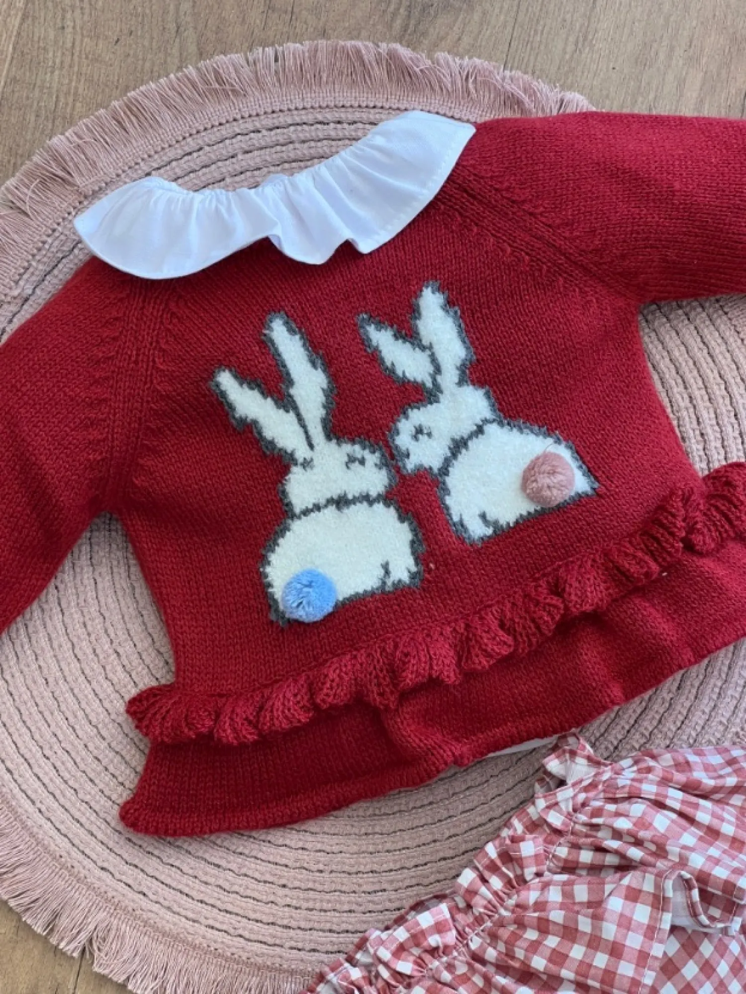Conjunto bebé niña de tres piezas Colección Conejitos