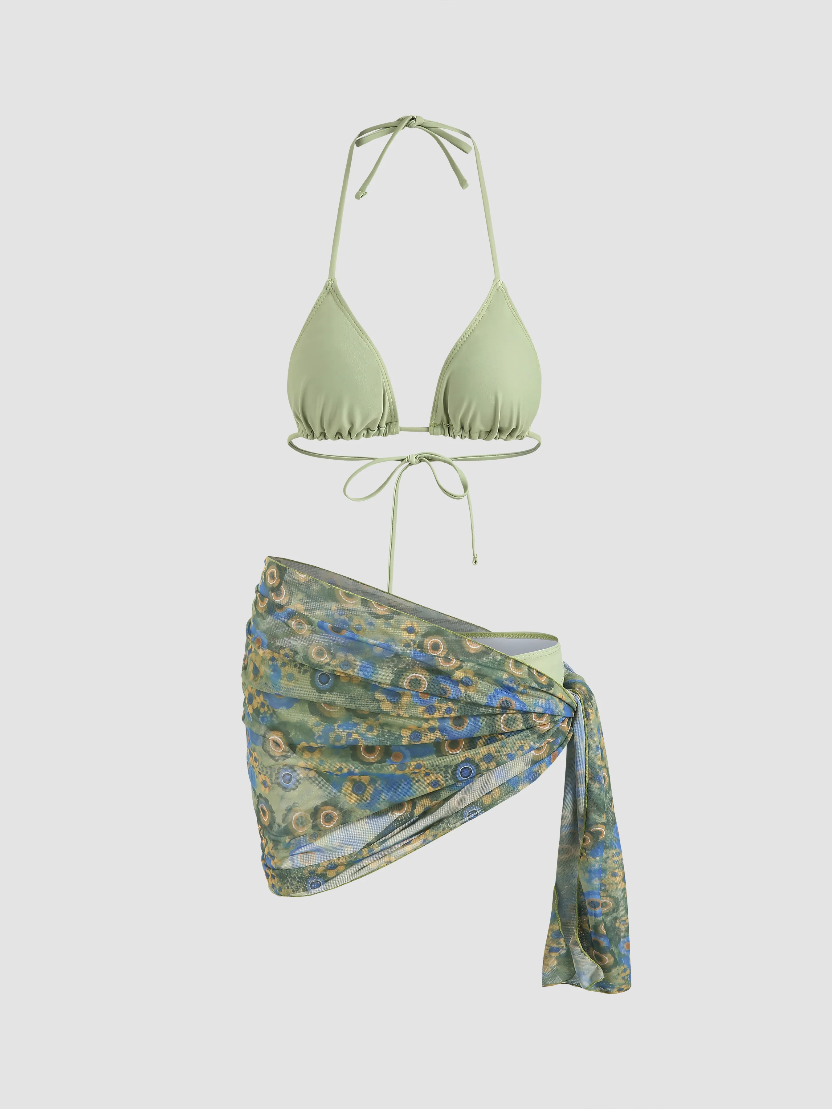 Conjunto de Bikini y Pareo Diario Floral