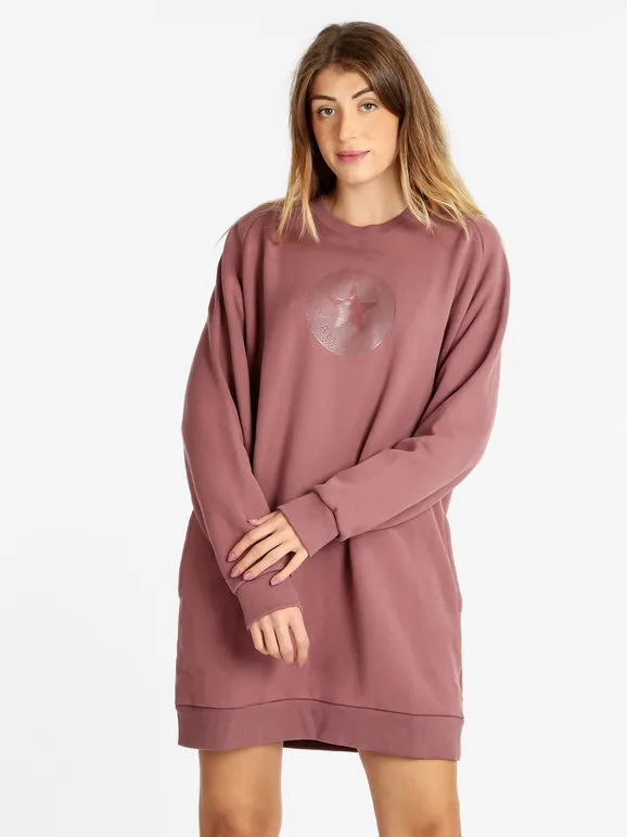 Converse Vestido tipo sudadera con cuello redondo