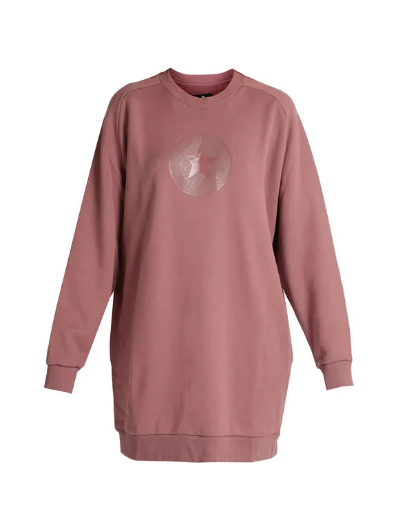 Converse Vestido tipo sudadera con cuello redondo