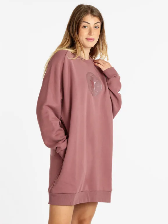 Converse Vestido tipo sudadera con cuello redondo