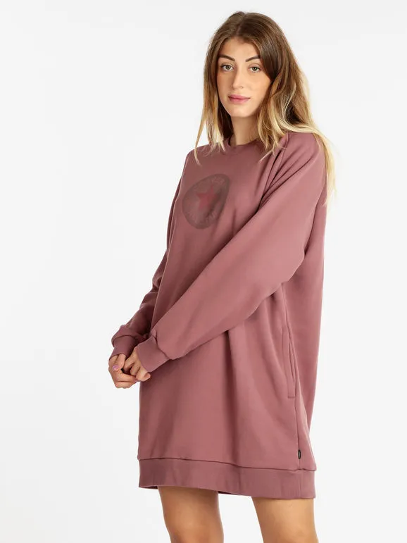 Converse Vestido tipo sudadera con cuello redondo