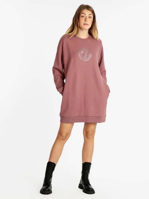 Converse Vestido tipo sudadera con cuello redondo