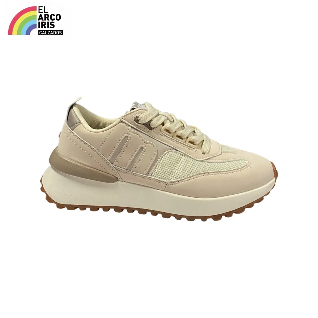 DEPORTIVA MUJER MUSTANG 60274 CREMA