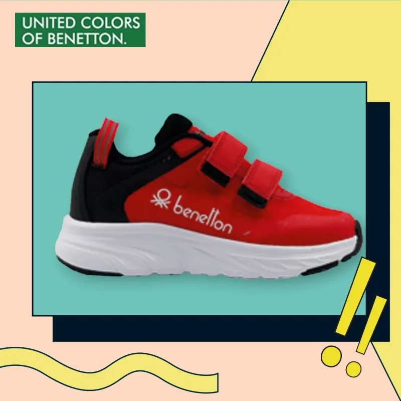 Deportivo Casual Niño Rojo-Negro. UNITED COLOURS OF BENETTON,