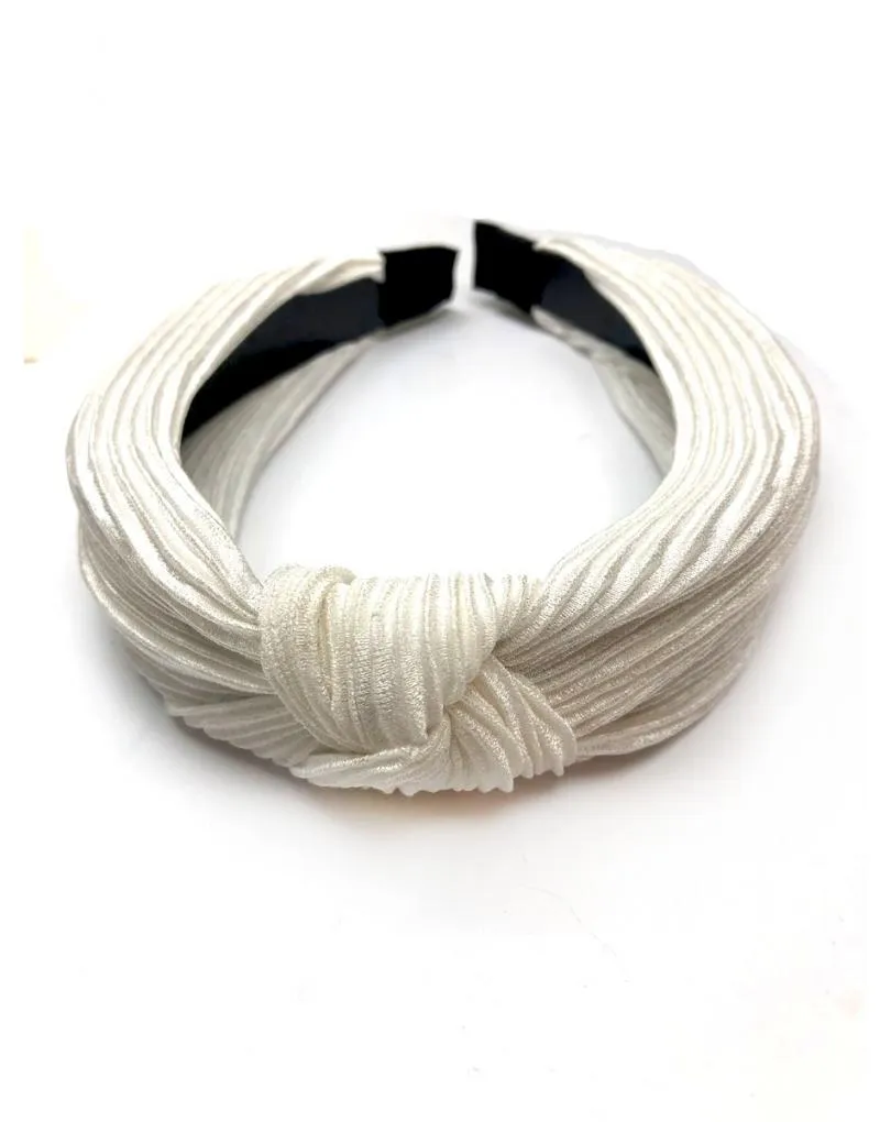 DIADEMAS BLANCAS DE MUJER CON DETALLE DE NUDO TURBANTE