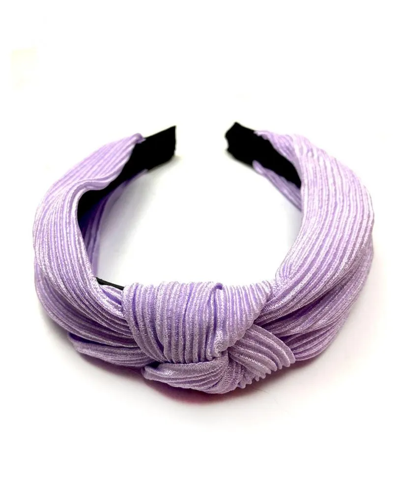DIADEMAS LILAS DE MUJER CON DETALLE DE NUDO TURBANTE