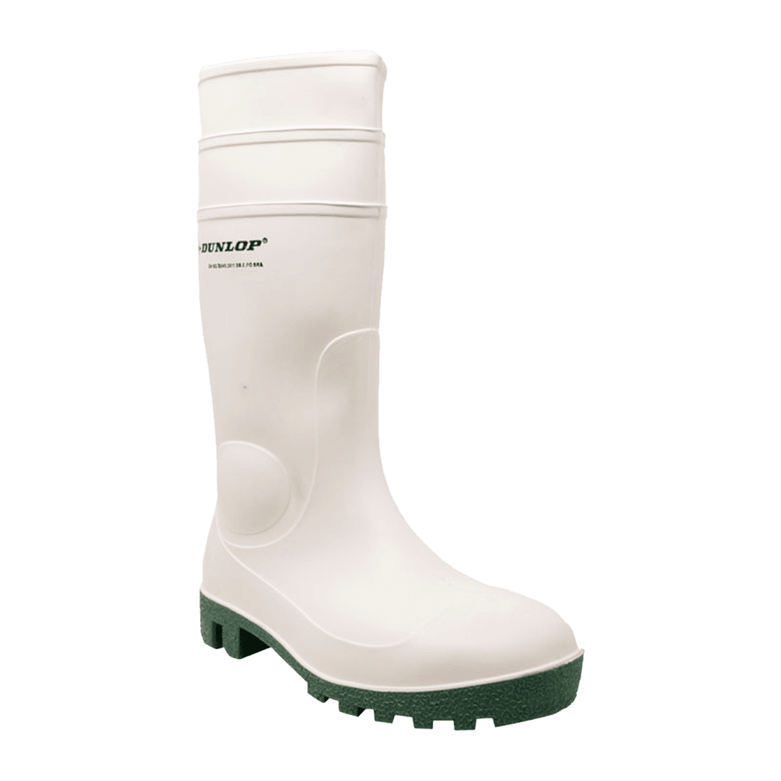 Dunlop pp-171bv-08 talla 41 par de botas de pvc con punta de acero blancas altas