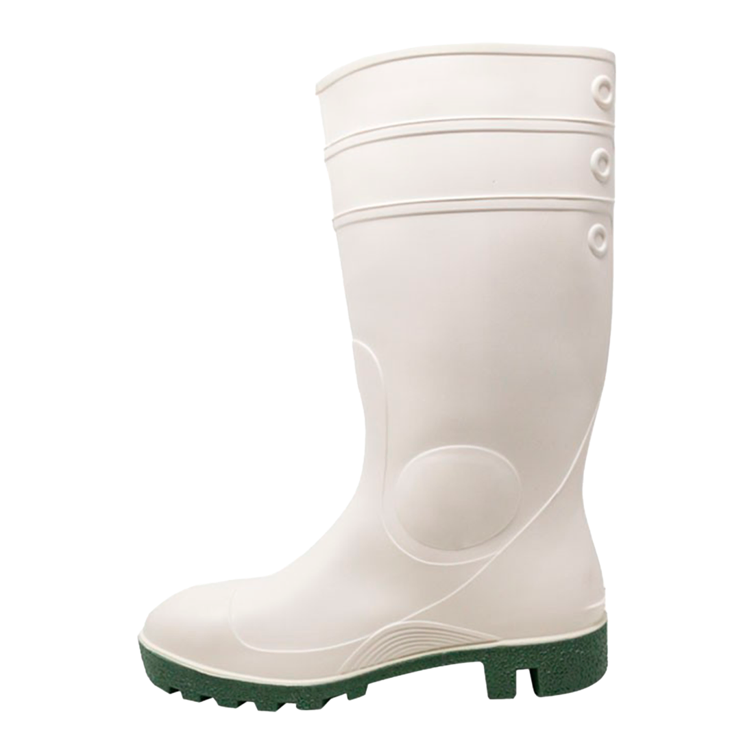 Dunlop pp-171bv-08 talla 41 par de botas de pvc con punta de acero blancas altas