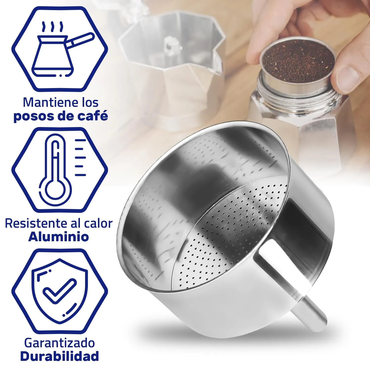 Embudo Para Cafetera Moka Italiana 3 Tazas