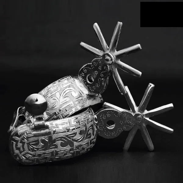Espuelas Finas Charras de Acero con Rodaja de 3.5 IMP-53312