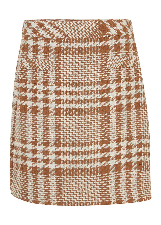 Falda Marrón moka/crudo