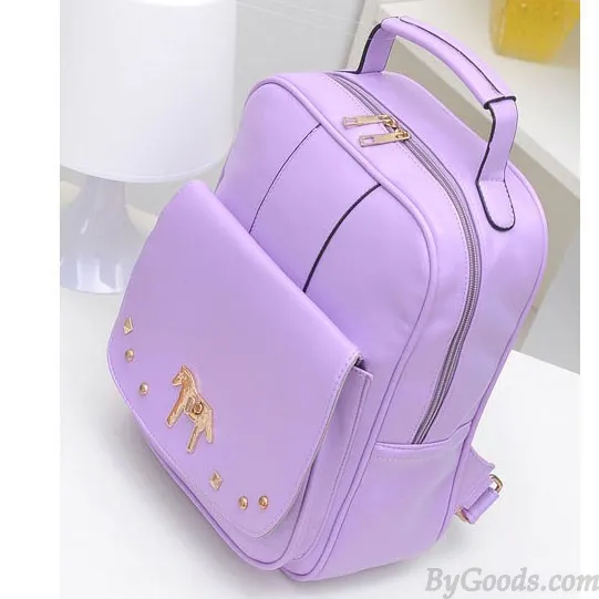 Fresh Pony Rivet  College Backpack & Handbag