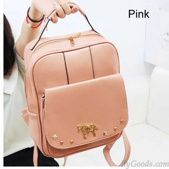 Fresh Pony Rivet  College Backpack & Handbag