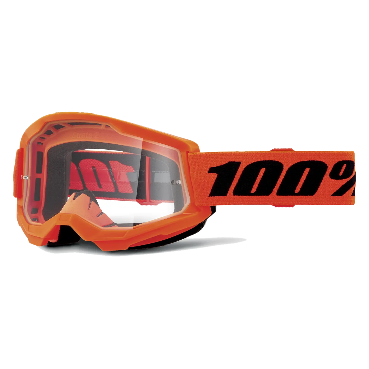Gafas de Cross 100% Strata 2 Naranja Neón-Transparente 
