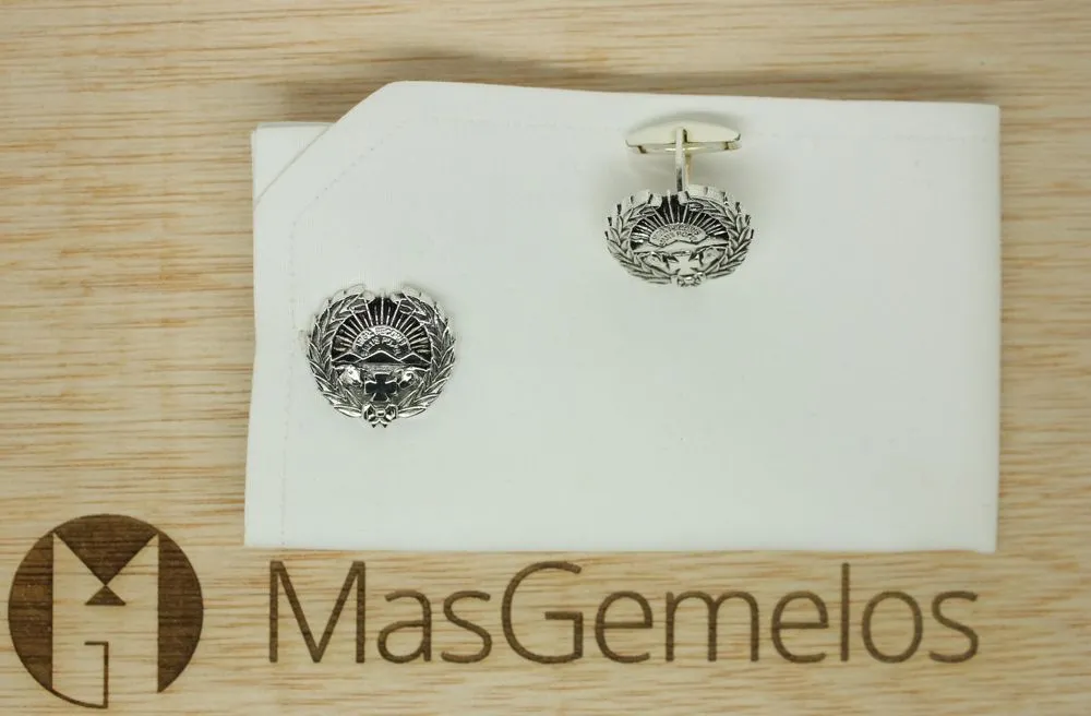 Gemelos para camisa Insignia Veterinaria Plata 925
