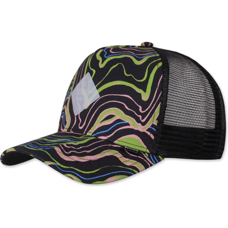 Gorra trucker negra Arty Waves HFT de Djinns