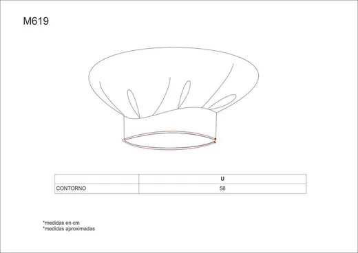 Gorro cocinero adaptable estampado café ESTAMPADO