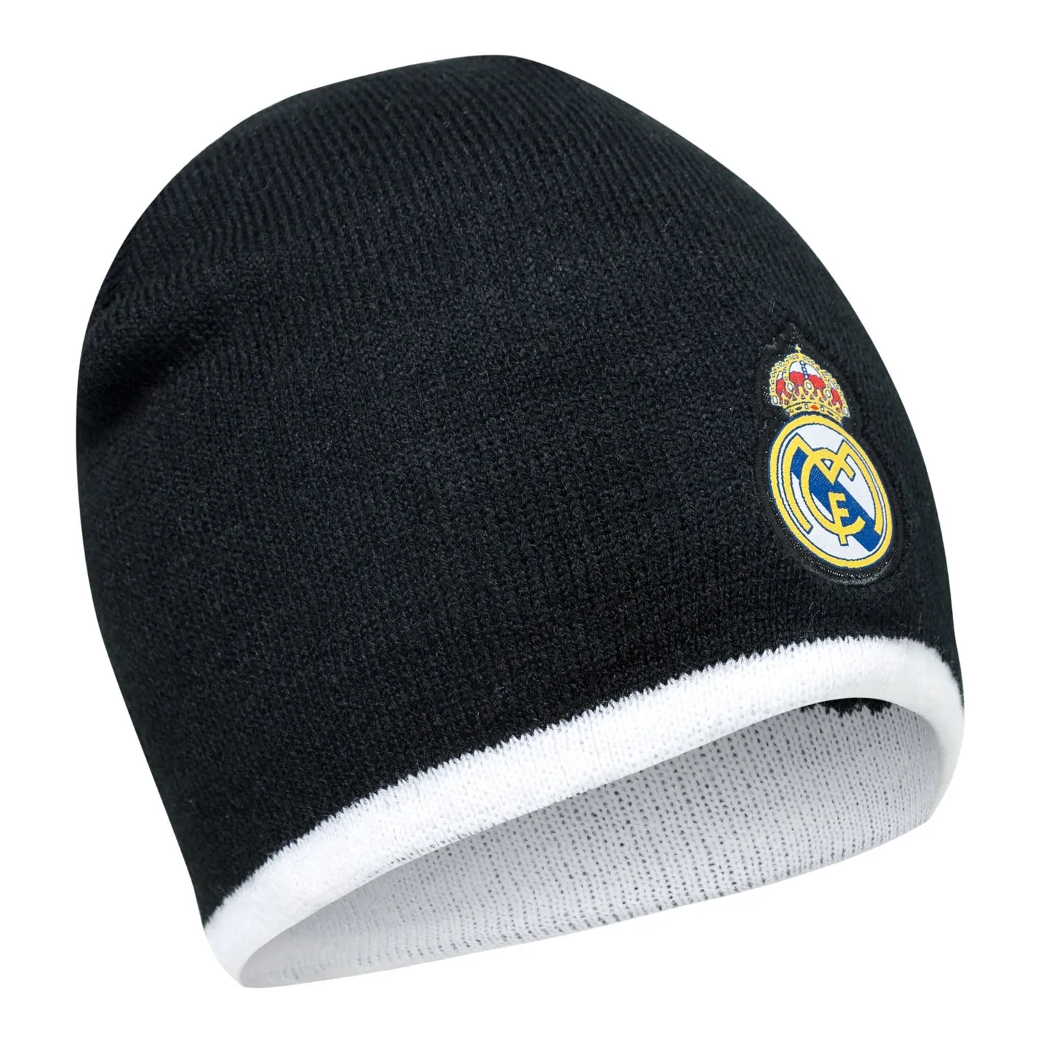 Gorro Reversible Escudo Negro/Blanco