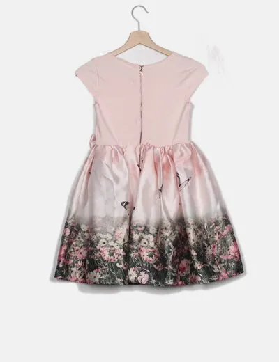 H&M Falda rosa detalle lazo