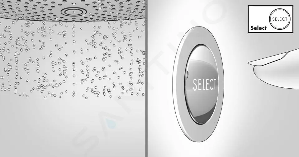 Hansgrohe Pulsify Select - Conjunto de cabezal de ducha, 3 chorros, EcoSmart, barra 67 cm y manguera, negro matee 24161670