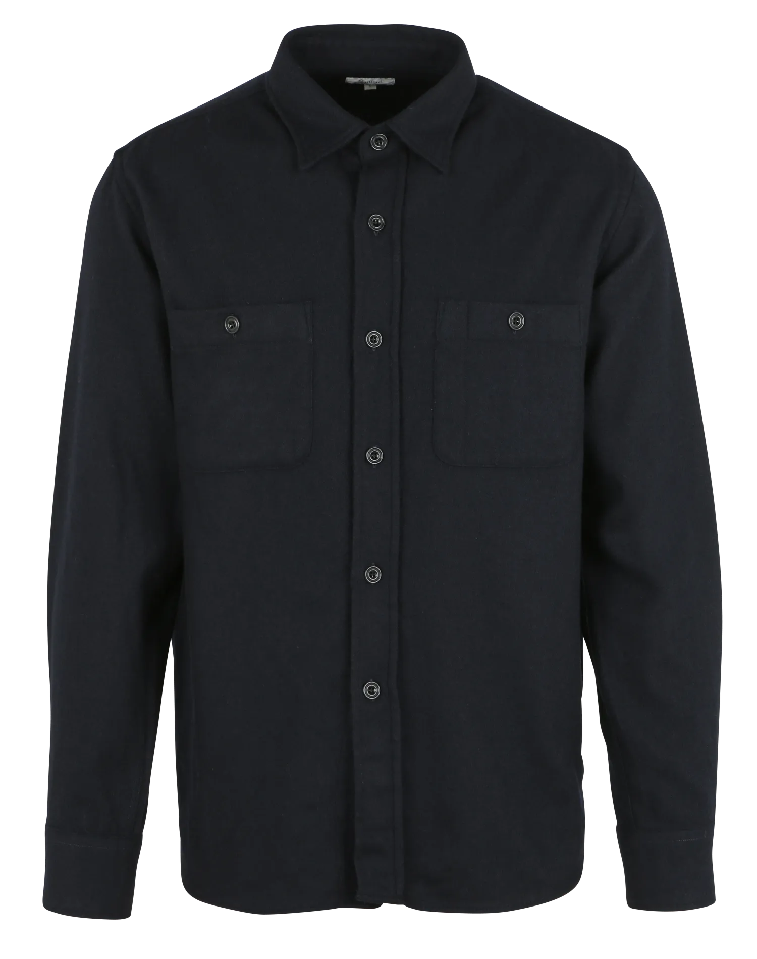 HARTFORD PERCEY - Sobrecamisa recta de mezcla de lana con cuello clásico en azul