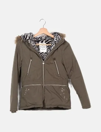 IKKS Chaqueta verde combinada