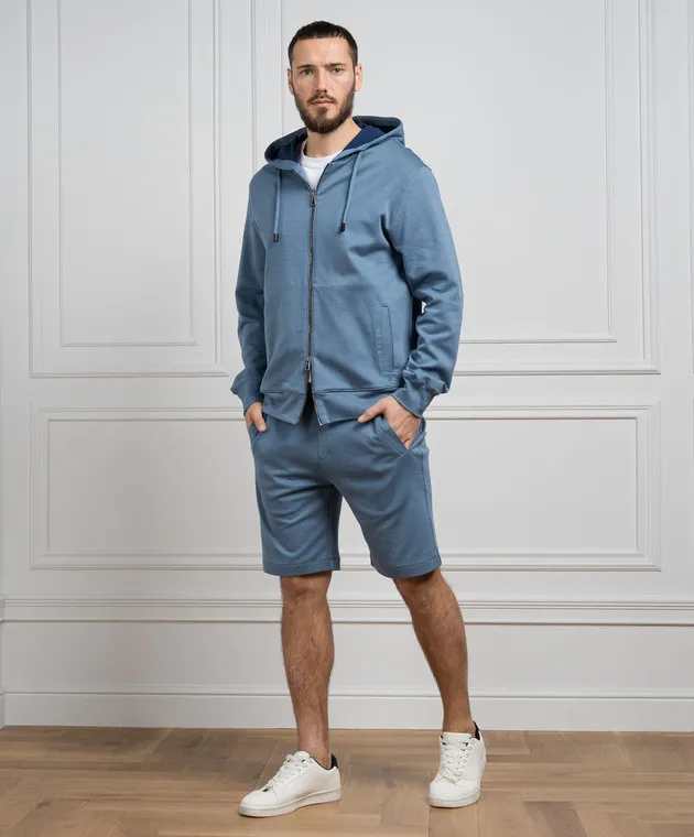 ISAIA Blue sports jacket with a logo