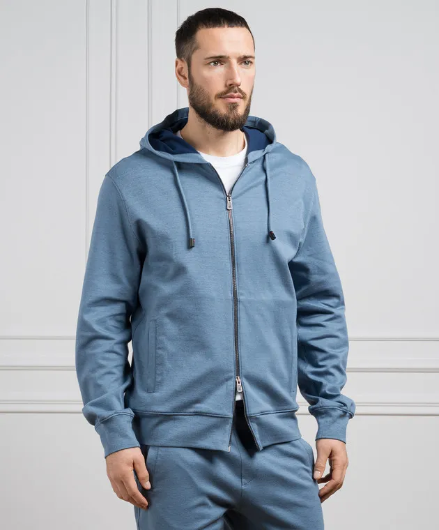 ISAIA Blue sports jacket with a logo