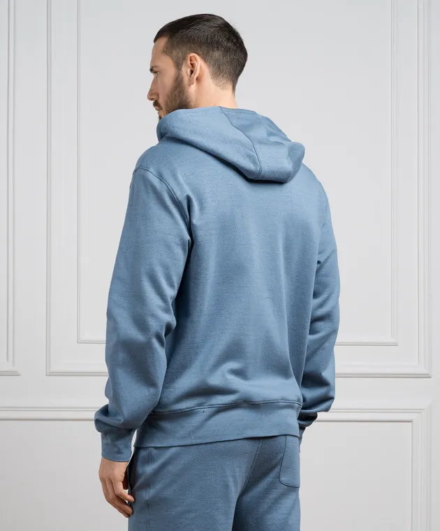 ISAIA Blue sports jacket with a logo