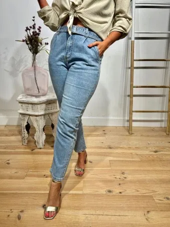 Jeans Mom Fit Cinturón YOUNGSTER