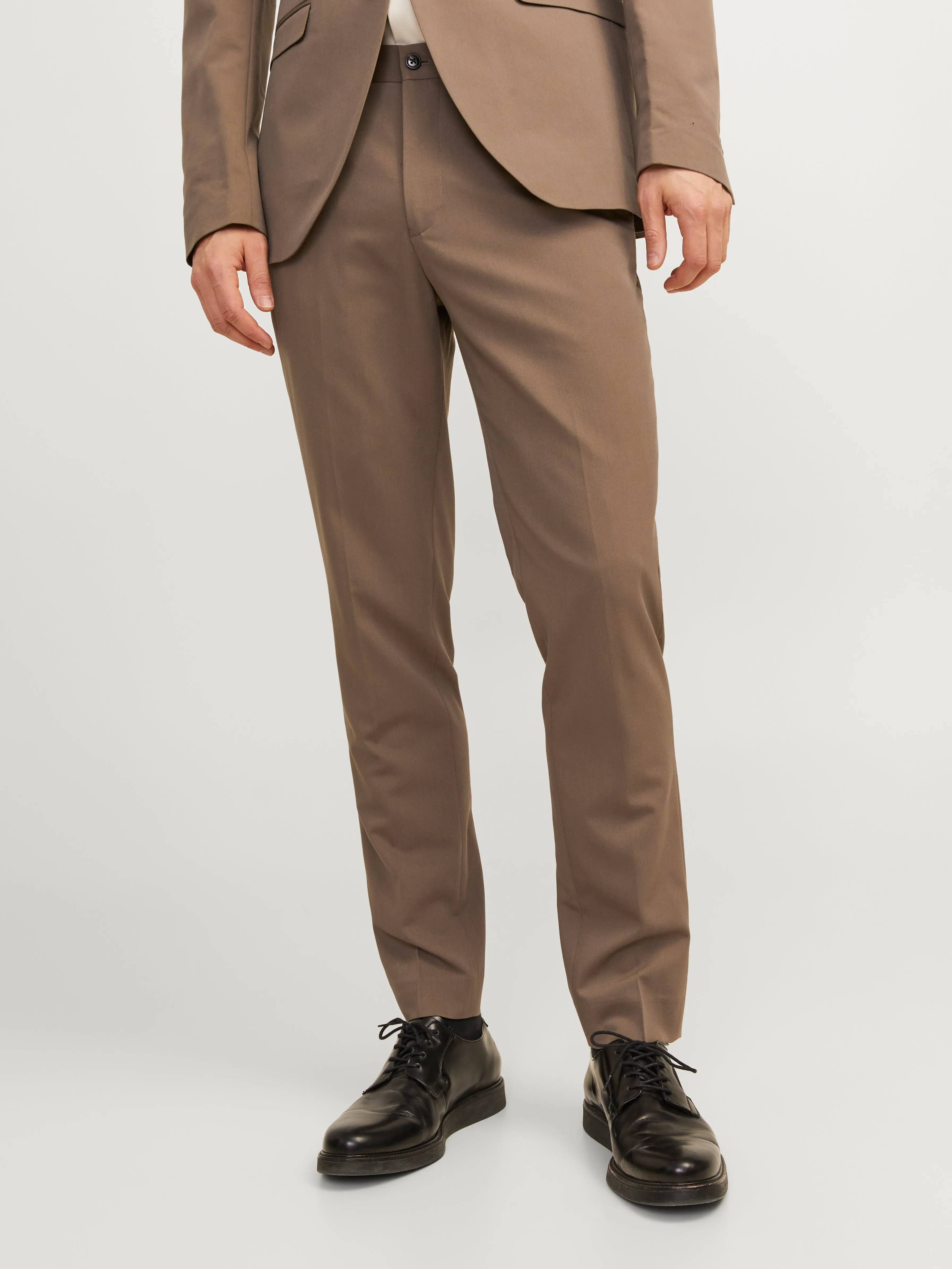 JPRFRANCO Pantalones de vestir Corte super slim | Marrón intermedio | Jack & Jones®