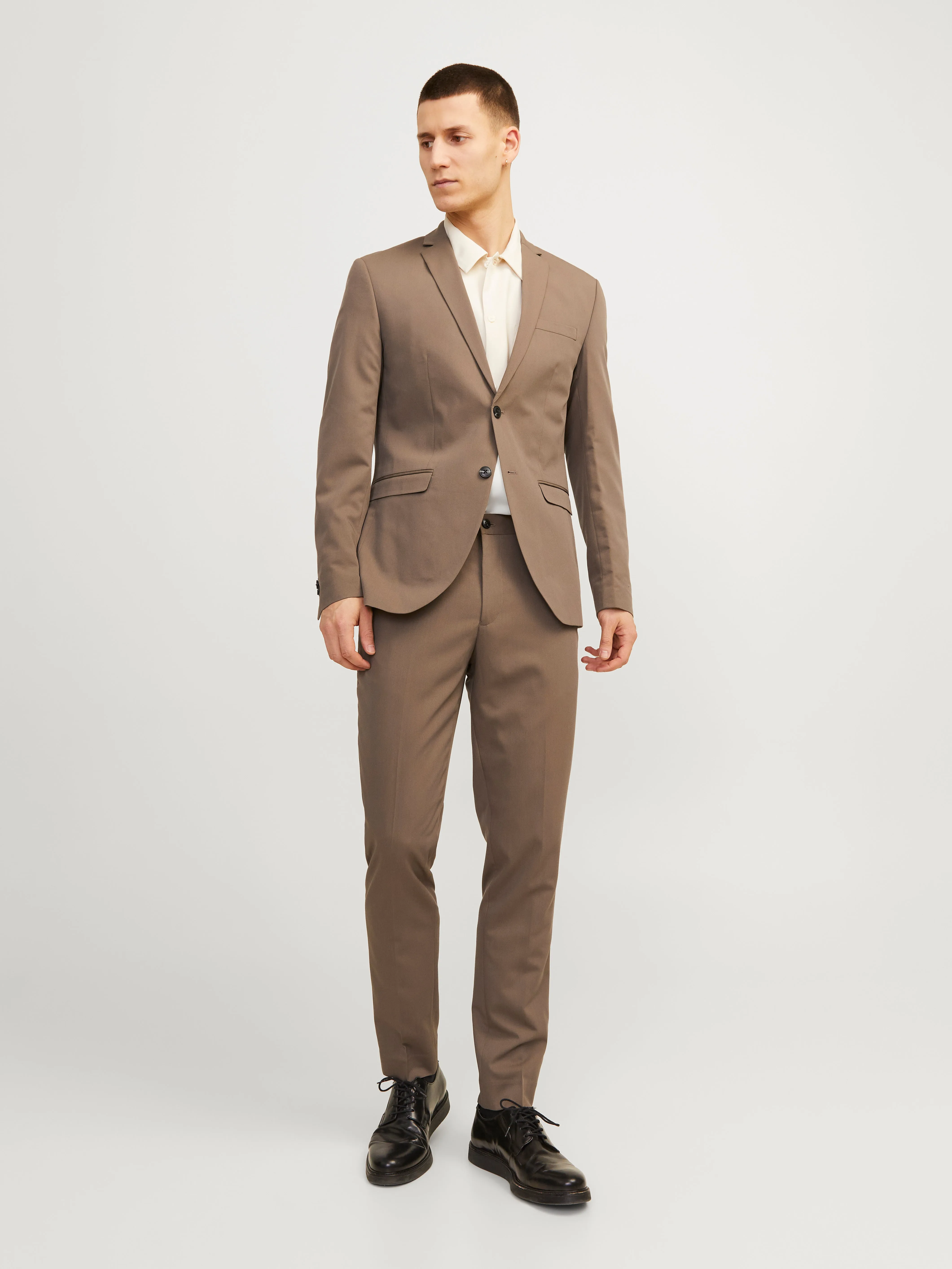 JPRFRANCO Pantalones de vestir Corte super slim | Marrón intermedio | Jack & Jones®