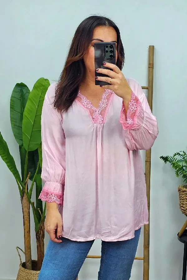 Lencera Manga Rosa