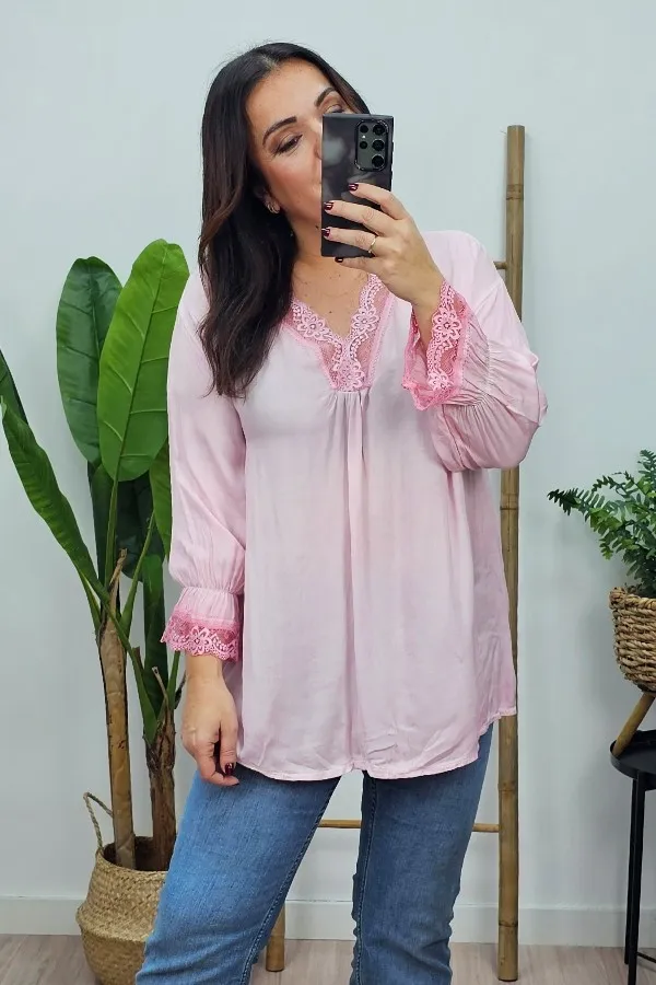 Lencera Manga Rosa