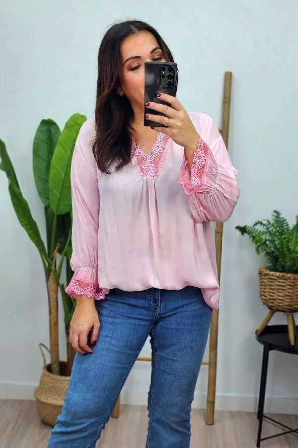 Lencera Manga Rosa