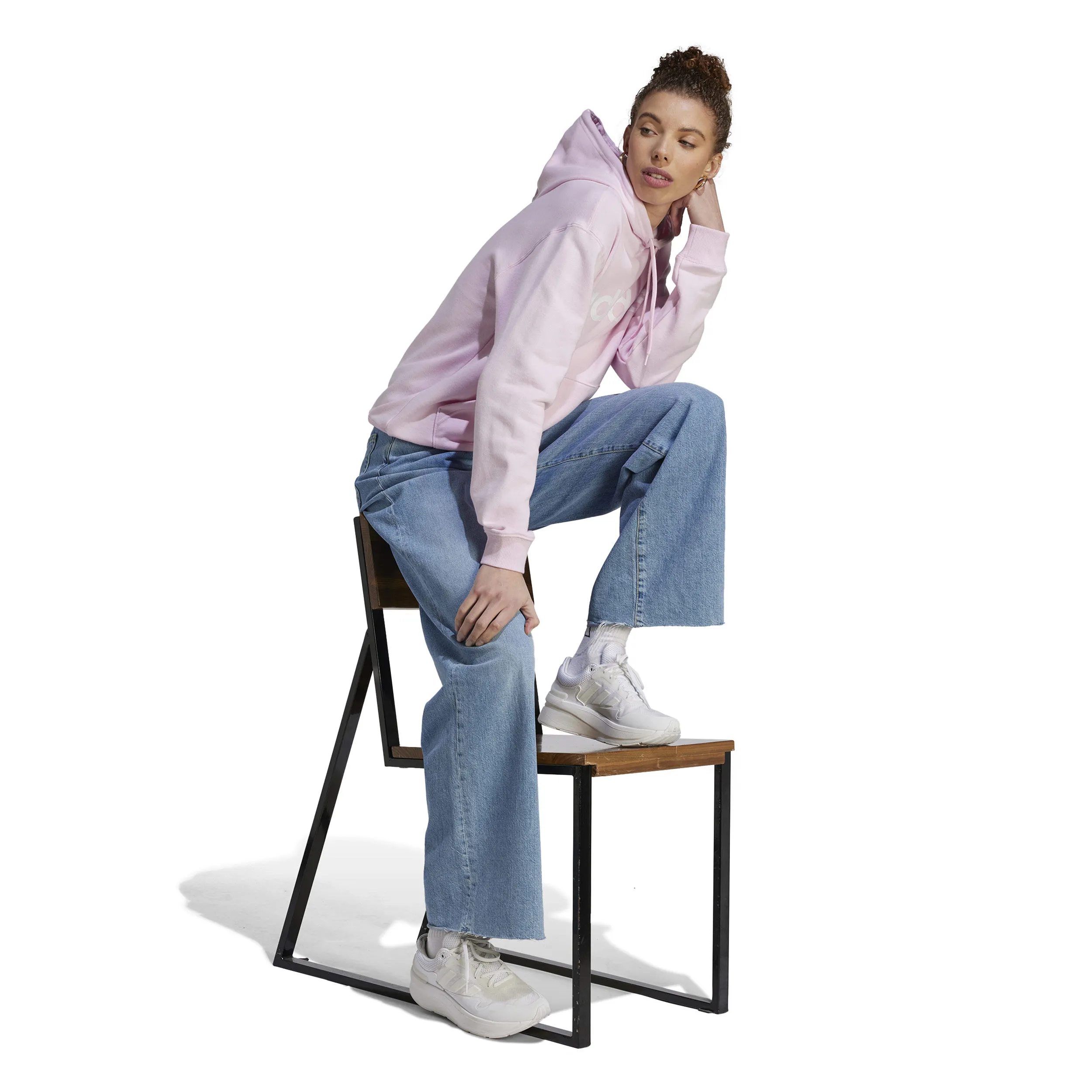 Linear French Terry Sudadera Con Capucha Mujeres