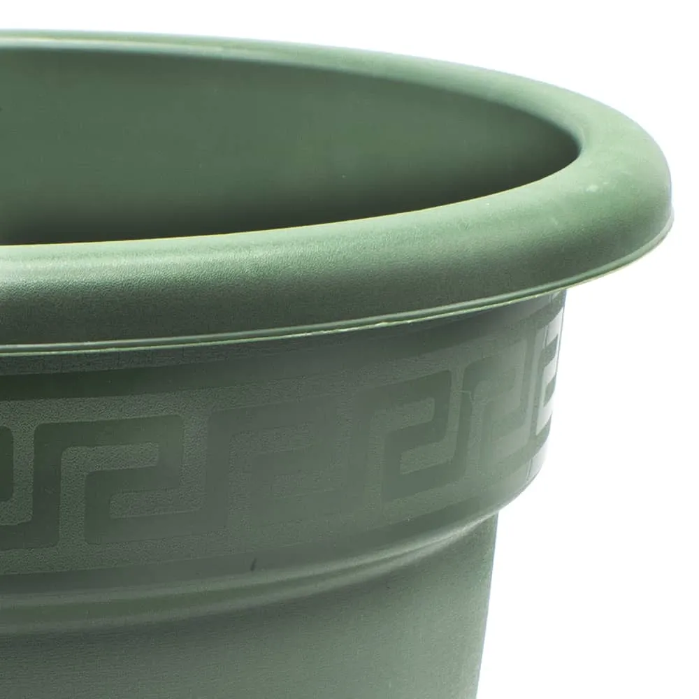 Macetero Redondo De Plastico 35 Cm Verde