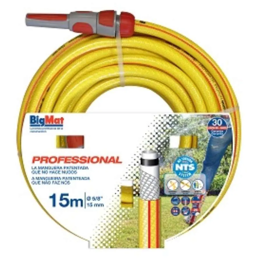 MANGUERA KIT PROFESIONAL AMAR. 15X15M BIGMAT OFERTA