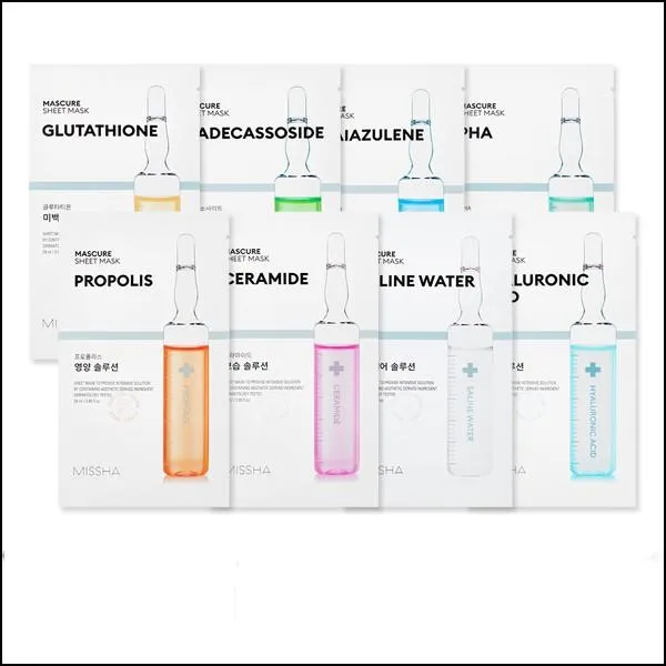 Mascarilla facial MISSHA MASCURE WHITENING SOLUTION SHEET MASK