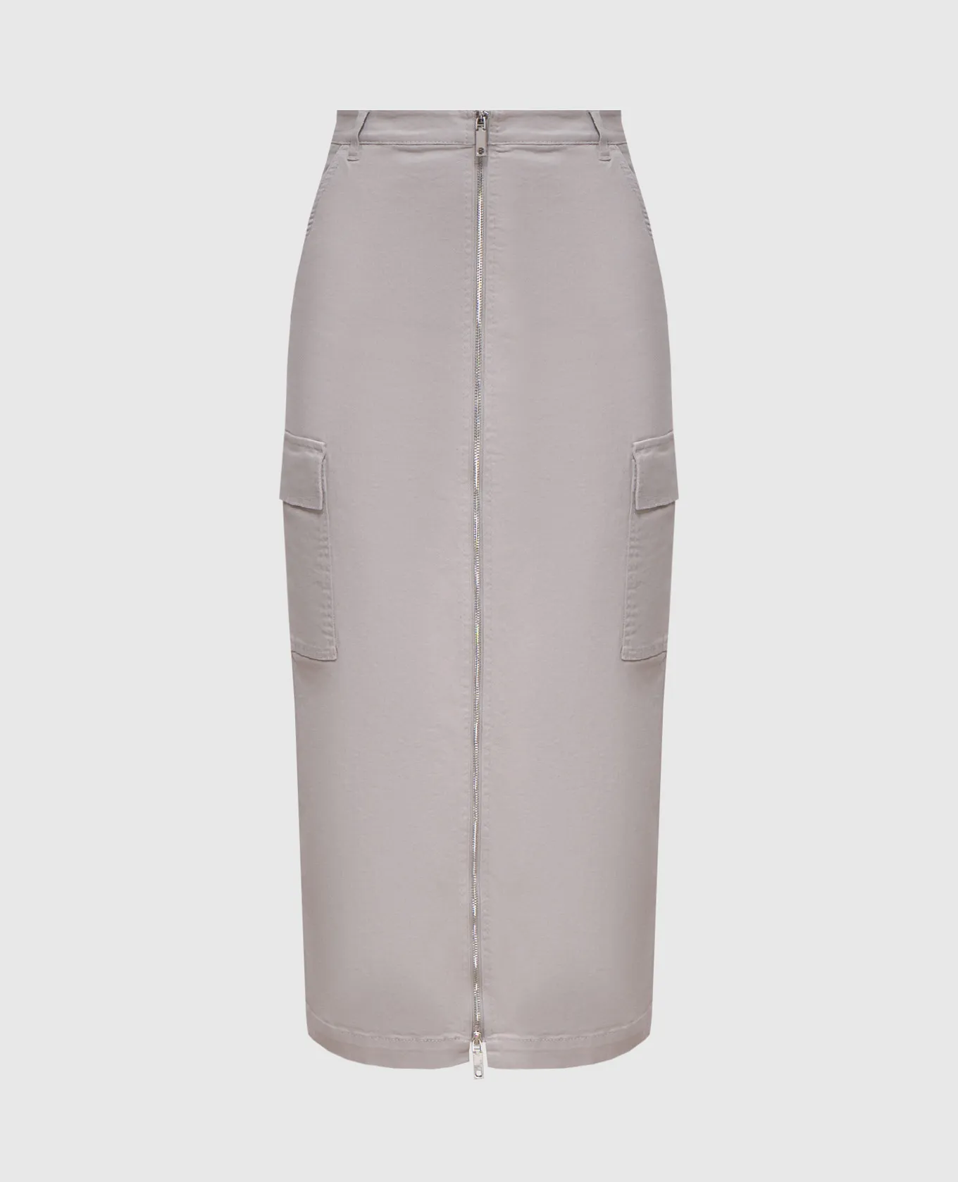 Max & Co BOLOGNA midi gray skirt with slit